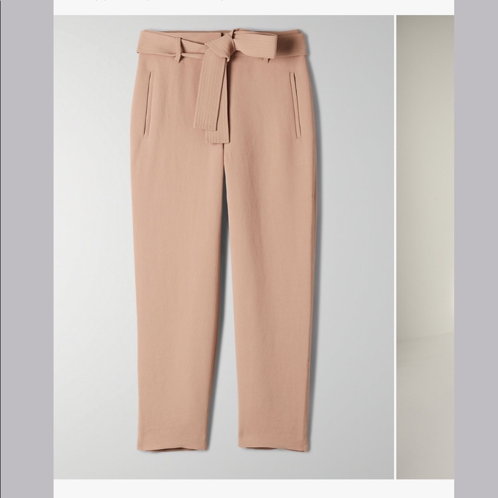 Aritzia Wilfred New Tie Front Pants